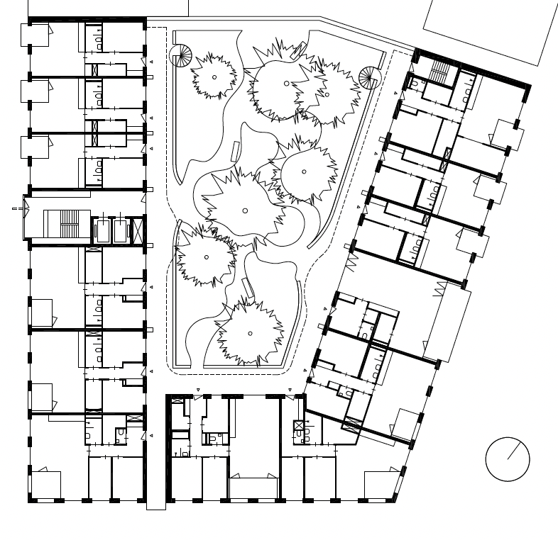 Appartementengebouw Koploper plattegrond studio staat Delft