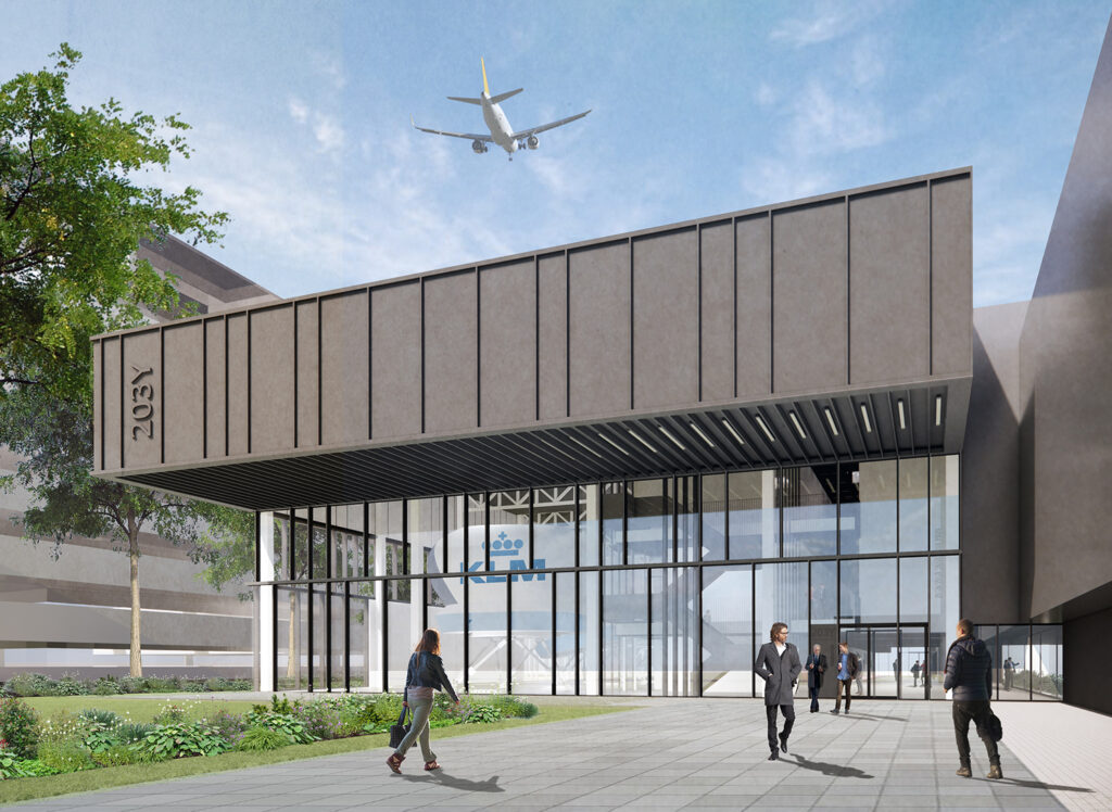 ontwerp studio staat KLM flight simulator gebouw architectuur Schiphol-oost