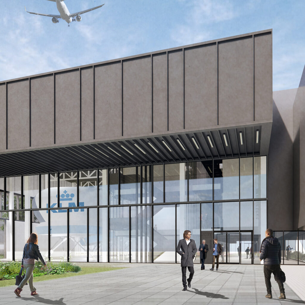 ontwerp studio staat KLM flight simulator gebouw architectuur Schiphol-oost